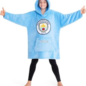 MANCHESTER CITY F.C. Hoodie, Oversized Hoodie Blanket, Football Gifts for Boys