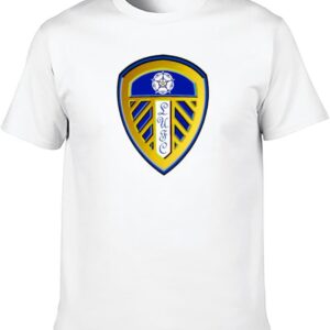 MIAO LI YI Men's Fashion T Shirts Leeds United Association Football Club Cool and Breathable White