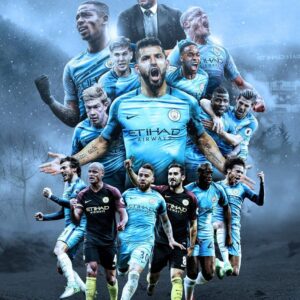 Manchester City Football Club Sport Picture Poster Wall Art Print A4