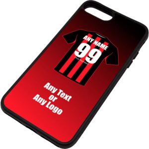 Personalised Gift - Bournemouth iPhone 7/8 Case (Football Design) - Any Name Message Unique TPU Mobile Cover Apple - The Cherries Boscombe Club