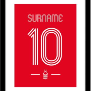 Personalised Nottingham Forest FC Retro Shirt Framed Print
