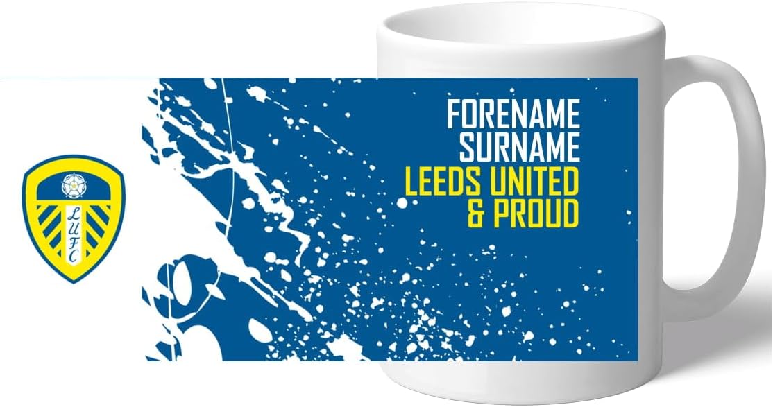 Personalised Proud 11oz Ceramic Mug for Leeds United FC Fans, Great Gift for Whites Football Supporters, Ceramic Tea Coffee Mug - Image 2