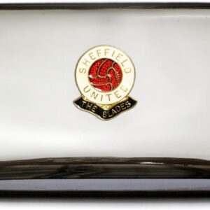 Polished chrome football club glasses case – Sheffield United