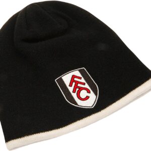 Prime Life Fulham Beanie Roll Down Hat - Football Gift Black, M