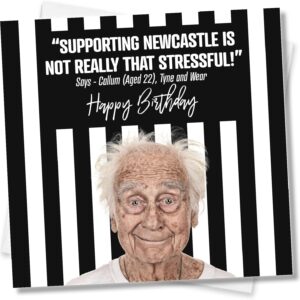 Punkcards - Newcastle Birthday Card, Funny Football Birthday Card, Newcastle United Fan, Supporter Birthday Card