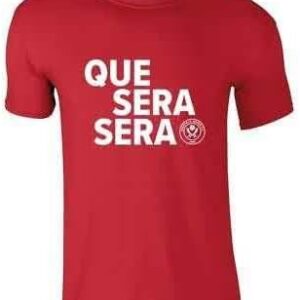 SHEFFIELD UNITED Official Compatible Que sera sera ret t-Shirt sixe Large Red