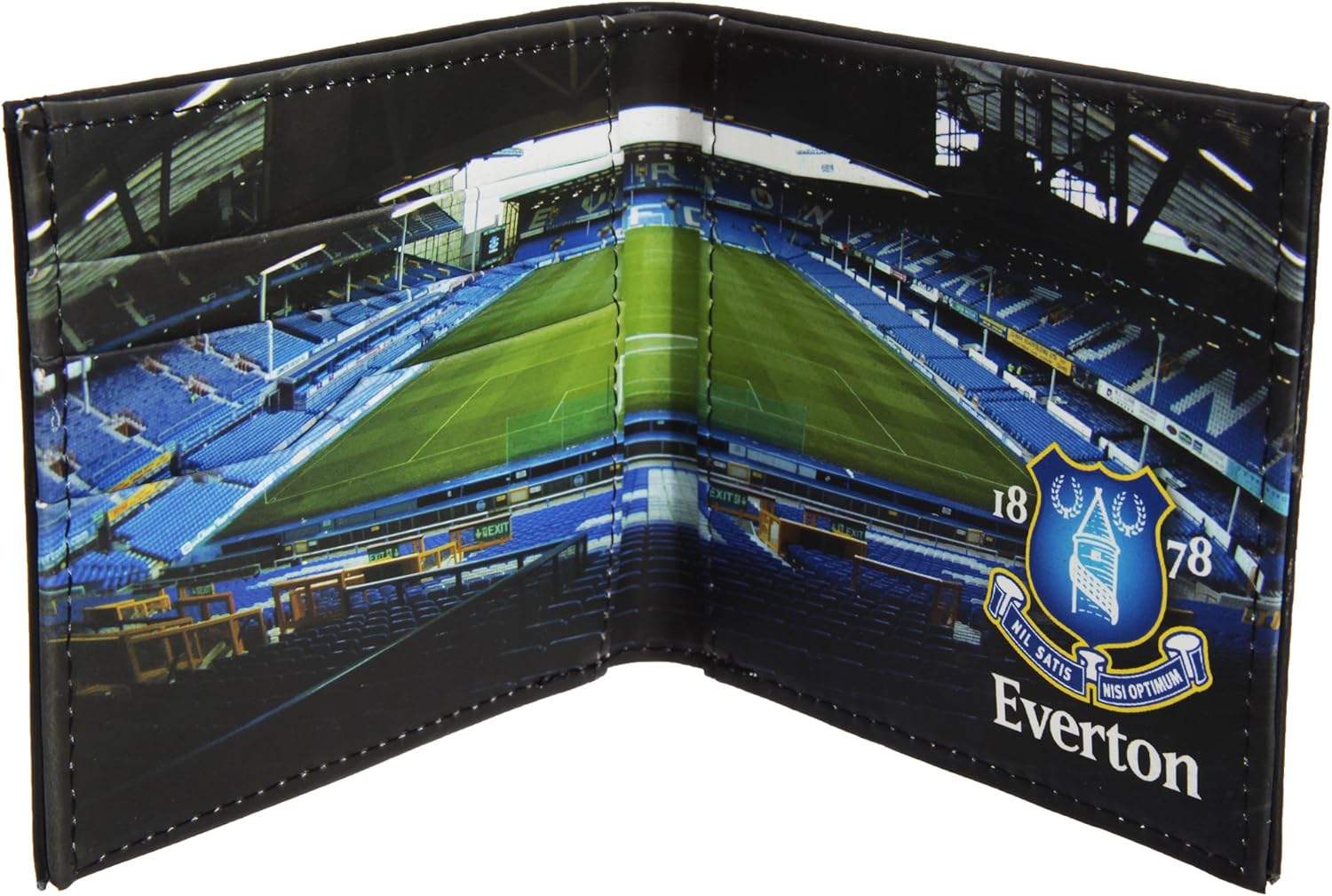 Stadium Wallet Club Crest On The Cover Pitch Panoramic View Folded Everton