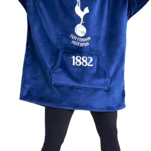 Tottenham Hotspur F.C Mens Hoodies, Fleece Oversized Hoodie Blanket, Football Gifts for Men Blue