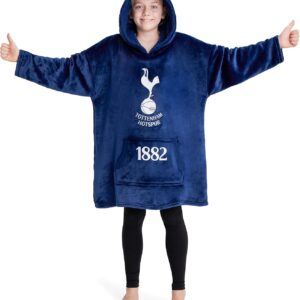 Tottenham Hotspur Hoodie, Oversized Hoodie Blanket, Football Gifts for Boys Blue