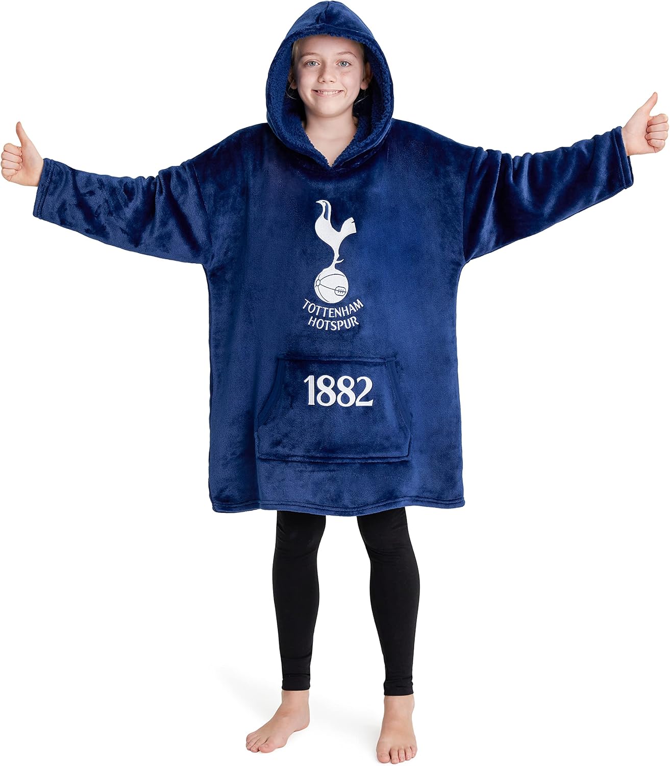 Tottenham Hotspur Hoodie, Oversized Hoodie Blanket, Football Gifts for Boys Blue