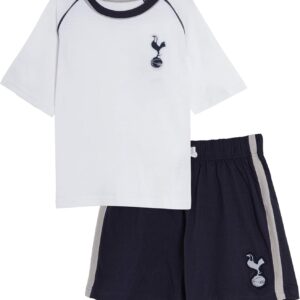 Tottenham Hotspur Kids FC Short Pyjamas Boys Premiership Football Club Kit Shortie PJs Shorts + T-Shirt Set