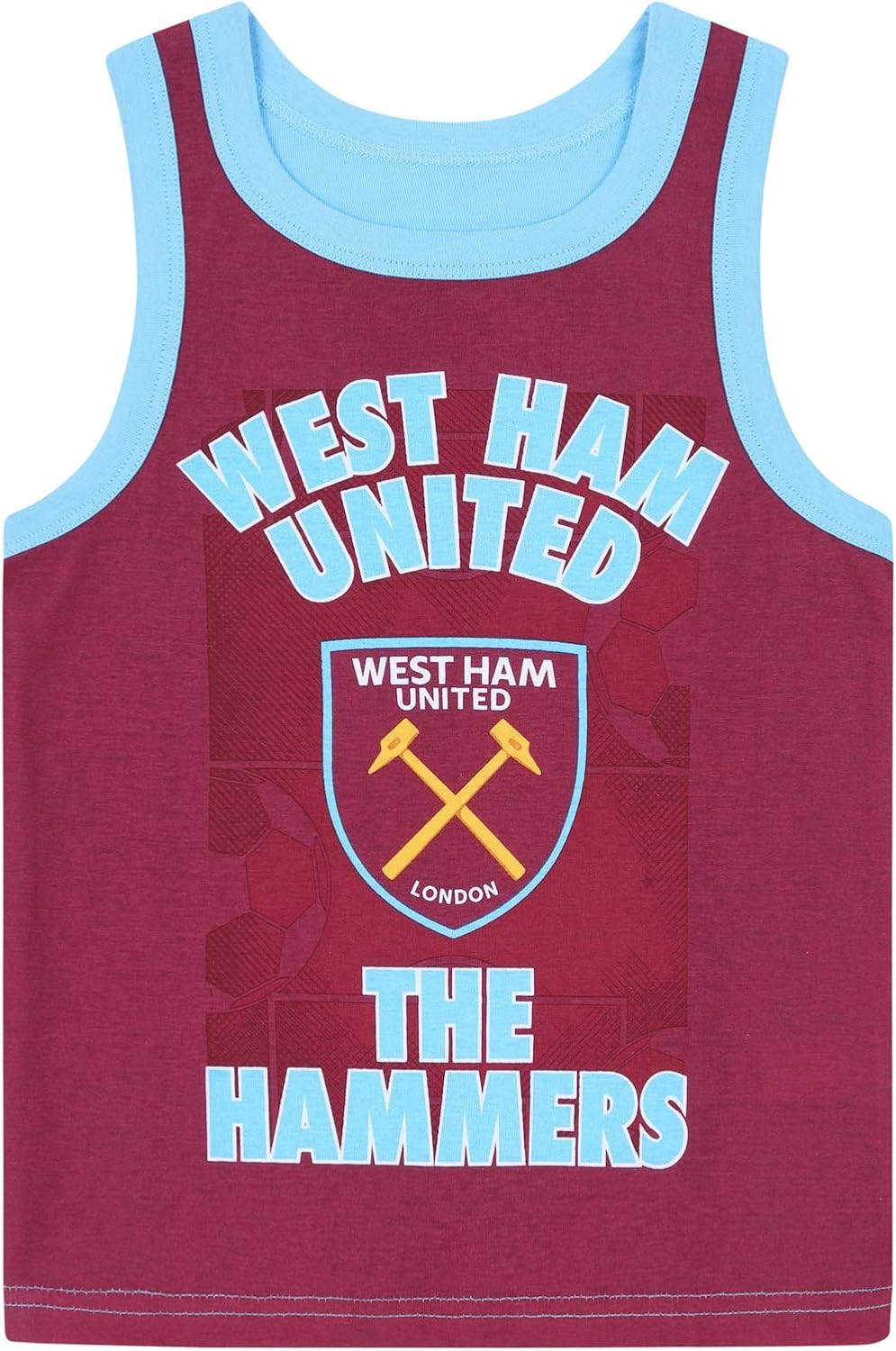 West Ham United FC Boys Vest & Boxer Shorts Set Kids OFFICIAL Football Gift - Image 2