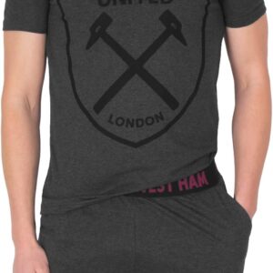 West Ham United FC Mens Pyjamas Short Loungewear OFFICIAL Football Gift