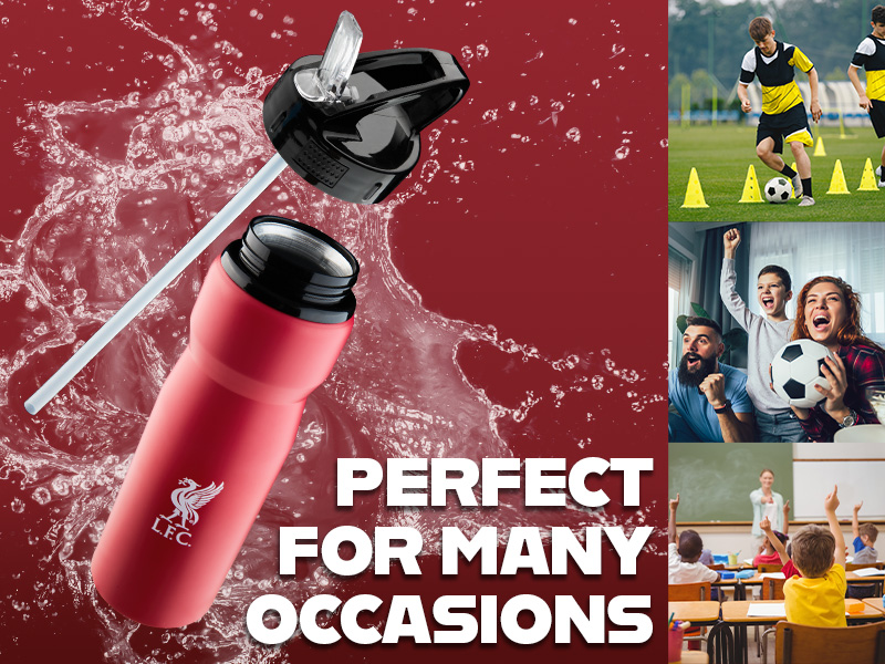 Liverpool FC Water Bottle with Straw