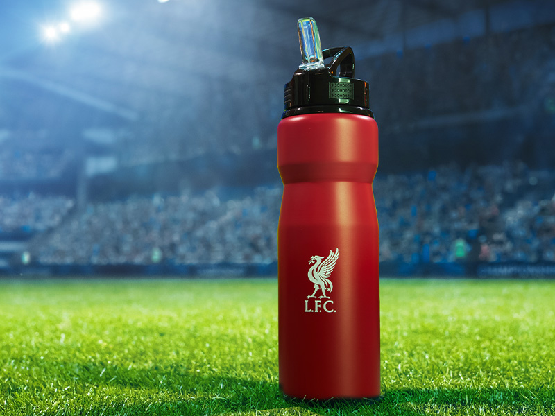 Liverpool FC Water Bottle with Straw