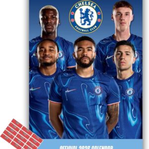 Chelsea Calendar 2025 A3 Wall Calendar - Includes FREE Organising Stickers