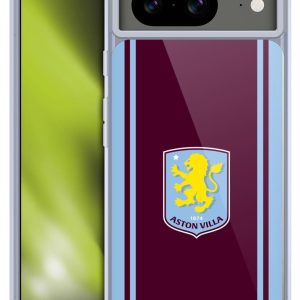 Head Case Designs Officially Licensed Aston Villa Football Club Home 2024/25 Crest Kit Gel Case [Military Grade Protection] Compatible With Google Pixel 8