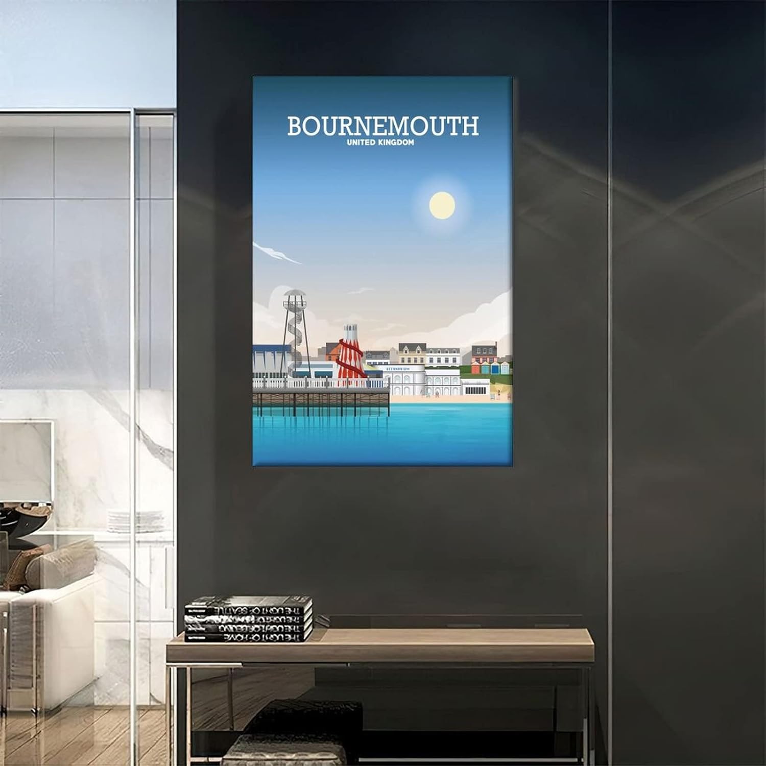 VTGCLT England Bournemouth Vintage Travel Posters Professional Football Club Canvas Painting Pictures Prints Wall Art for Bedroom Office Decor 08x12inch(20x30cm) - Image 5