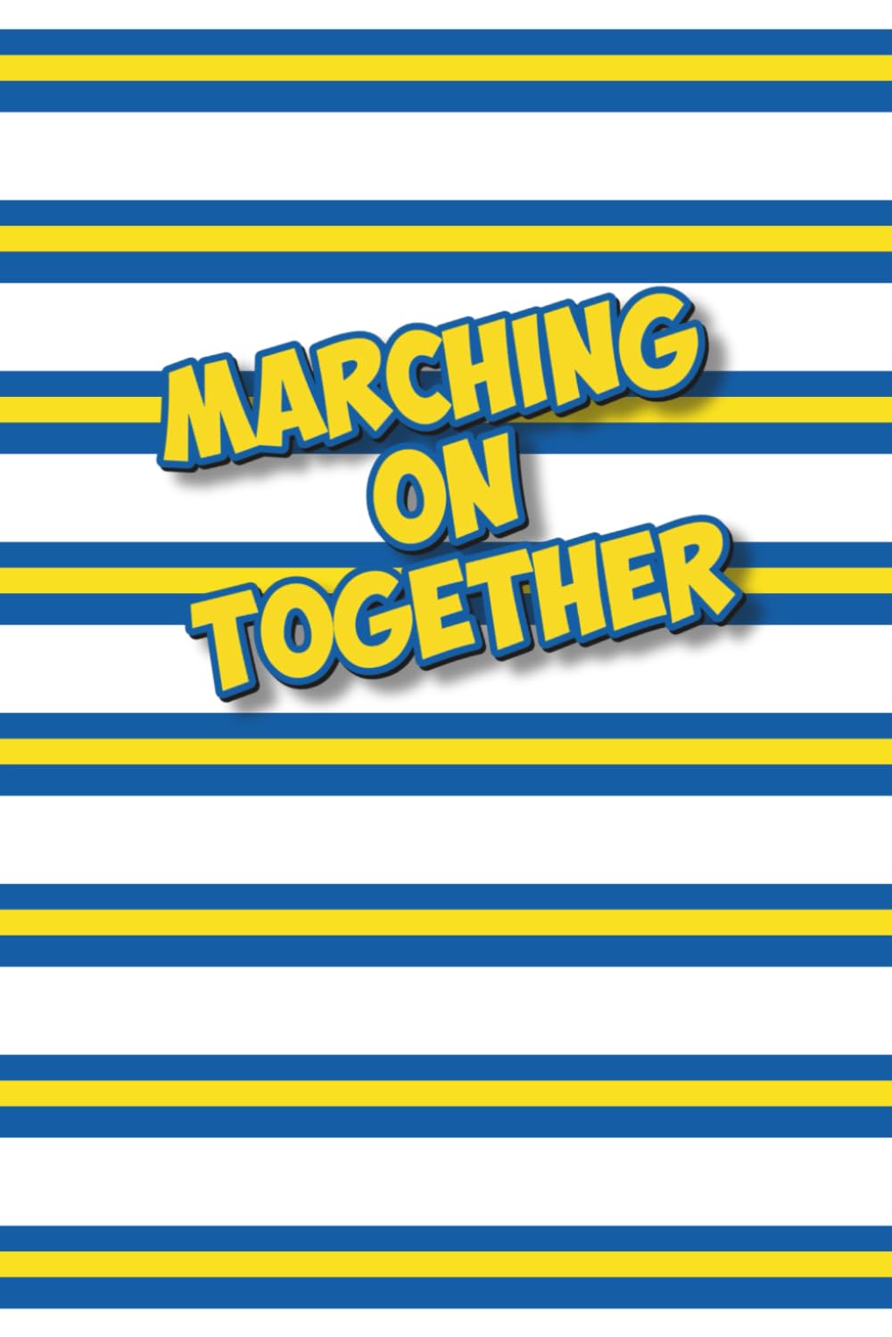 Aesthetic 6" x 9" Lined Notebook for Football Fans, 'Marching on Together' Leeds Chant, Soccer Notebook