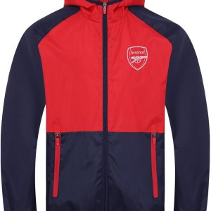Arsenal FC Boys Jacket Shower Windbreaker Kids OFFICIAL Football Gift