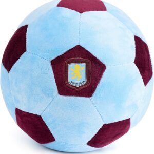 Aston Villa Plush Football Officially Licensed - 22 cm Soft Toy Pillow - Fluffy Stuffed Football Ideal for Kids and Adults - Perfect Sports Gift for Villans