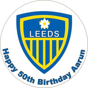 Birthday Bazaar Leeds United Cake Topper : 7.5" Icing