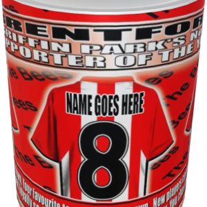 Brentford Football Shirt Personalised Ceramic Money Box Gift