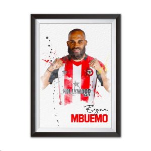 Bryan Mbuemo Brentford FC Watercolour Style Print | Football Art | Football Gift