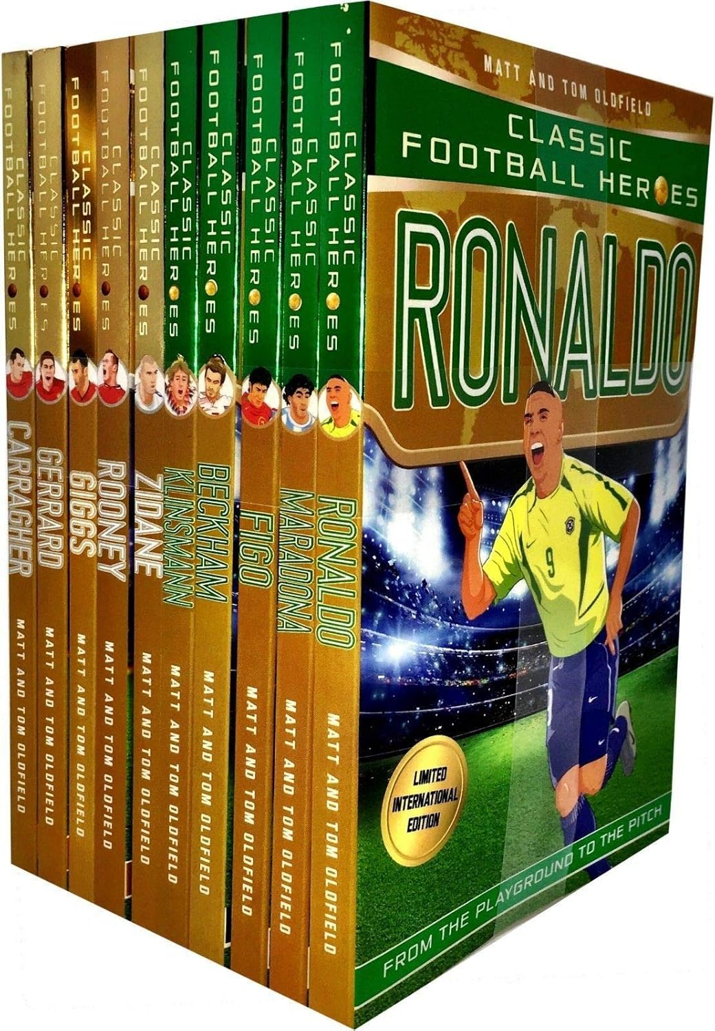 Classic Football Heroes Legend Series Collection 10 Books Set By Matt & Tom Oldfield (Ronaldo, Maradona, Figo, Beckham, Klinsmann, Zidane, Rooney, Giggs, Gerrard, Carragher)