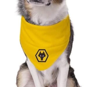 Dogsy Official Wolves Dog Bandana | Wolverhampton Wanderers Dog Bandana | Football Bandana for Dogs | Wolves FC Bandana | Wolves Dog Accessories | Wolverhampton Wanderers Gifts (Medium)