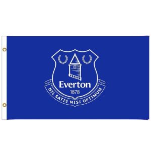 Everton FC Official Football Crest Giant Flag With Brass Eyelets (5ft x 3ft & 100% Polyester)