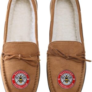 FOCO Officially Licensed Brentford FC Suede Moccasin Football Slippers XL Size 12-13