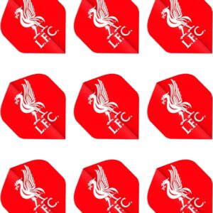 FOCO Officially Licensed Liverpool Football Club Dart Flights Extra Thick 75 Micron - 3 Sets per pack (9 darts Flights in total) - Professional Darts Accessories