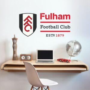 Fulham Football Club Crest & Club Name Wall Art Sticker Decal Mural (60cm x 40cm)