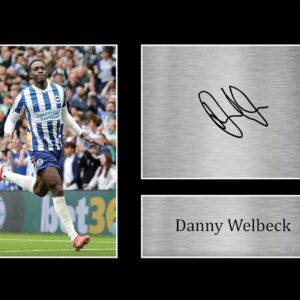 HWC Trading A4 Danny Welbeck Brighton & Hove Albion Gifts Printed Signed Autograph Picture for Football Fans and Supporters - A4