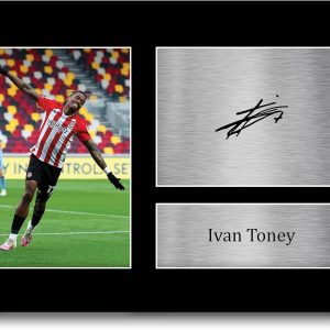 HWC Trading A4 Ivan Toney Brentford Gifts Printed Signed Autograph Picture for Football Fans and Supporters