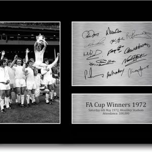 HWC Trading A4 Leeds United 1972 FA Cup Winners Printed Memorabilia Signed Autograph Photograph Display for Football Fans and Supporters - A4