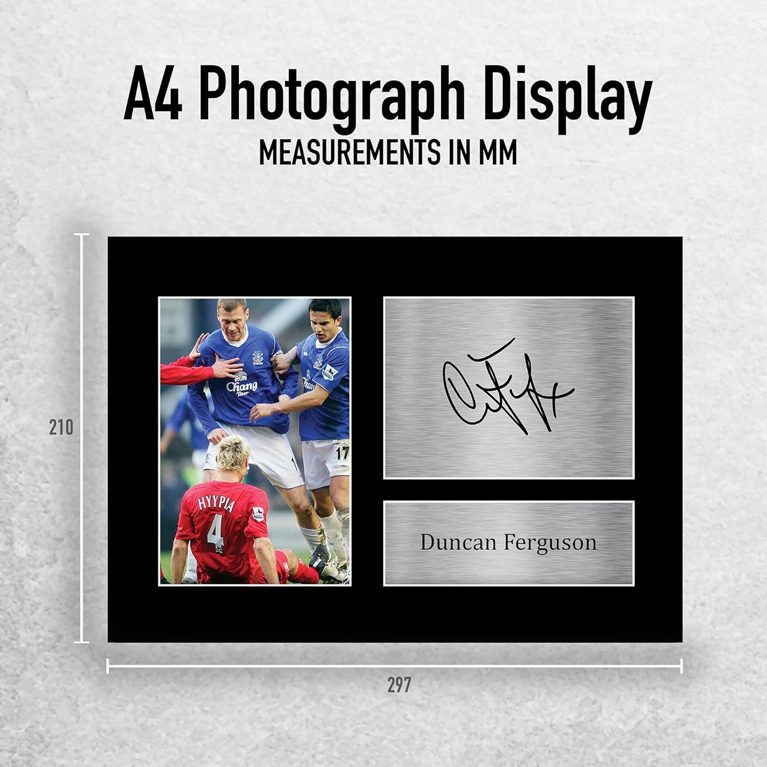 HWC Trading Duncan Ferguson Gift Signed A4 Printed Autograph Everton Gifts Photo Display - Image 2