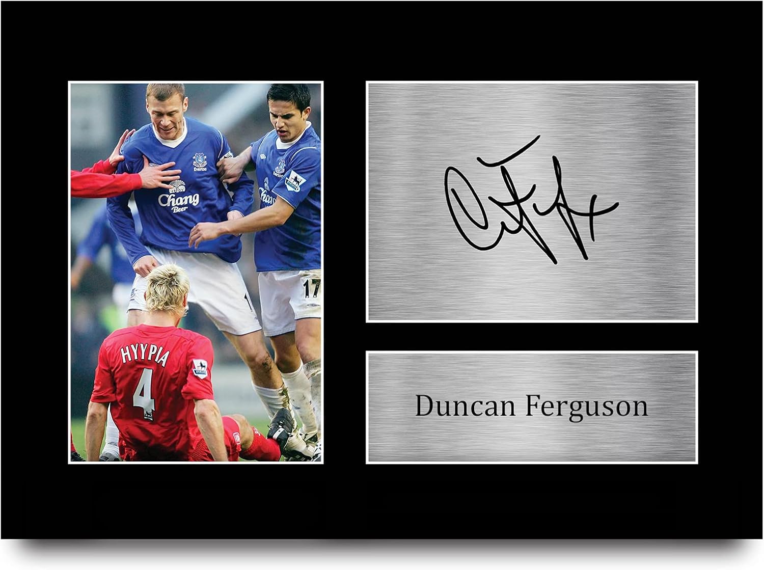HWC Trading Duncan Ferguson Gift Signed A4 Printed Autograph Everton Gifts Photo Display