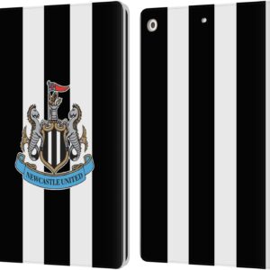 Head Case Designs Officially Licensed Newcastle United Football Club Stripes Crest Leather Wallet Case Compatible With Apple iPad 10.2 2019/2020/2021