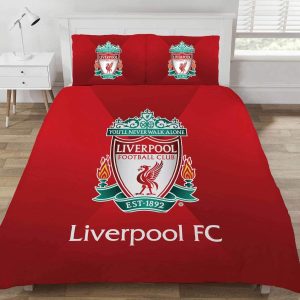 Liverpool Double Duvet Set Reversible Red Football Club Bedding with Pillowcase