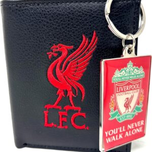 Liverpool FC wallet And Keyring Gift Set Black,red
