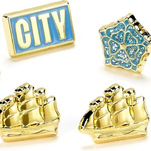 Manchester City Football Club Set of Three Stud Earrings