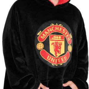 Manchester United F.C. Oversized Hoodie Blanket For Men, Man U Football Gifts
