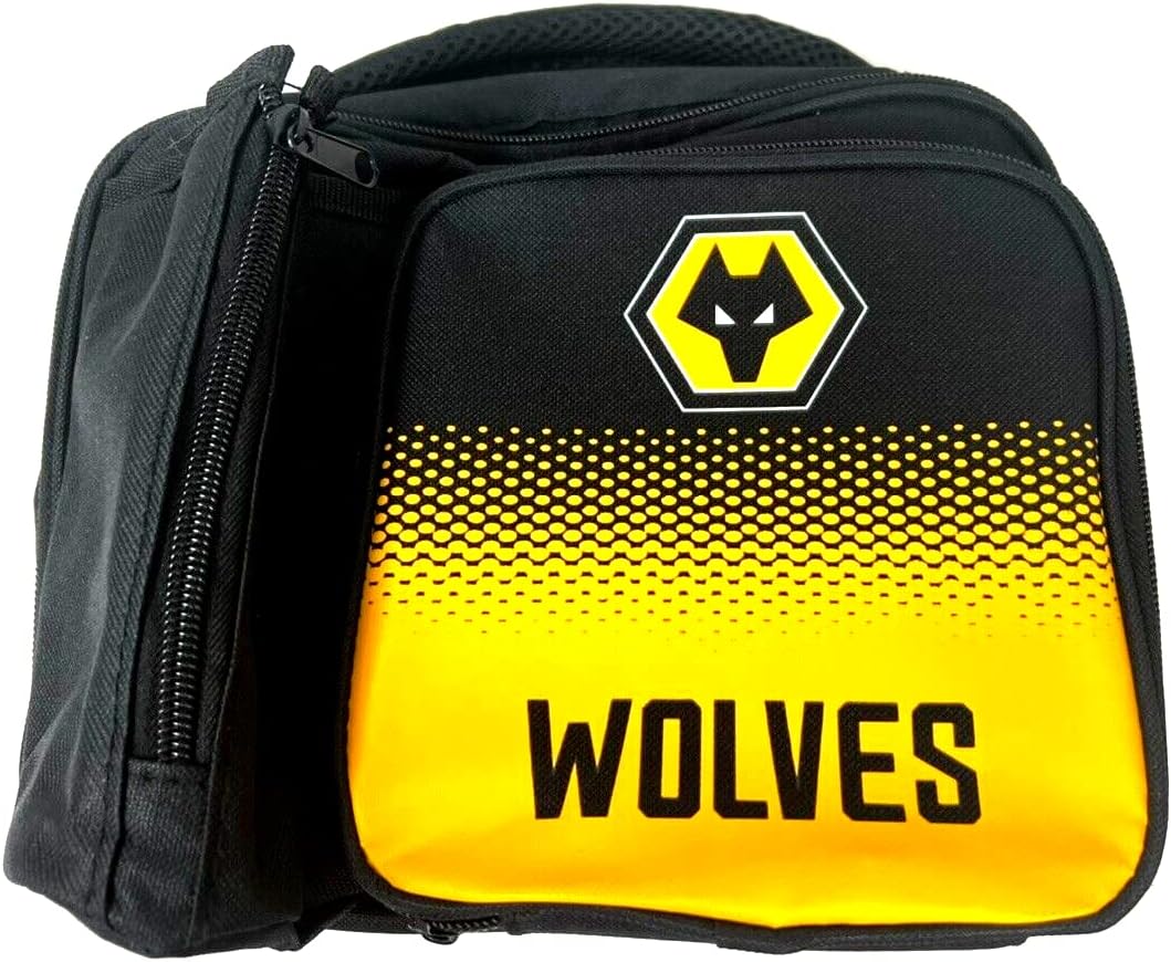 Prime Life Wolverhampton Wanderers FC Lunch Bag with Bottle Holder - Wolves Football Gift (Fade01)