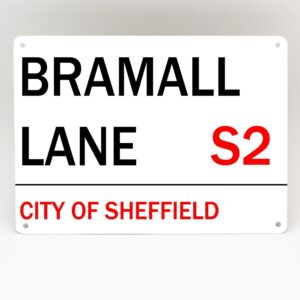 Sheffield United Bramall Lane Metal Sign Street Football Man Cave Memorabilia Street Sign 8X12 Inches