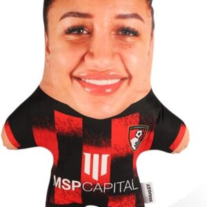 Snugzy Official Personalised AFC Bournemouth Face Pillow | Bournemouth Football Gifts | Custom Pillow | Upload Your Photo | Licensed Bournemouth FC Gifts