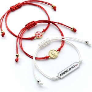The Carat Shop Liverpool Football Club Friendship Bracelet Set of 3