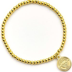 The Carat Shop Manchester City Football Club Ballbead Bracelet with Crest Charm