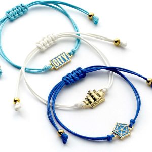 The Carat Shop Manchester City Football Club Friendship Bracelet Set of 3